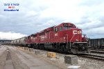 Yard job trundles west with 8 cars